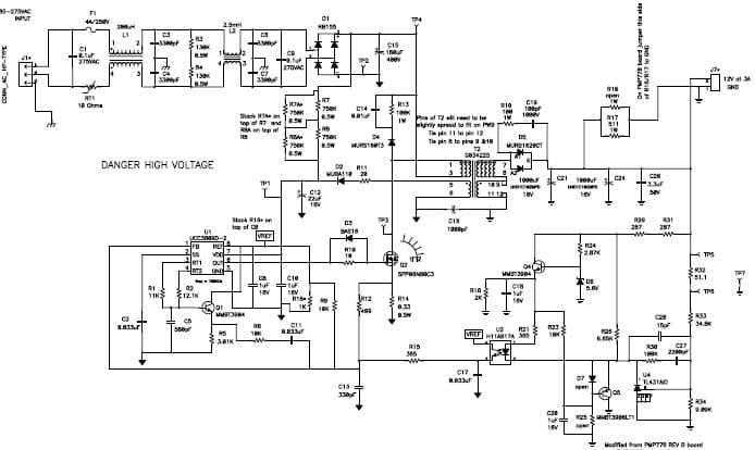 PMP1143, Isolated Flyback for Router Gate Way (12V @ 3A)