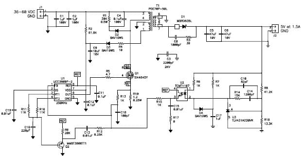 PMP2181, Isolated Flyback for Power over Ethernet (PoE) EVM (5V @ 1.5A)