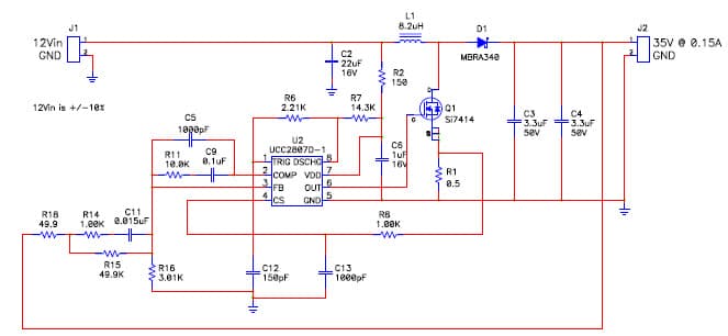 PMP2791, Boost 35V@150mA