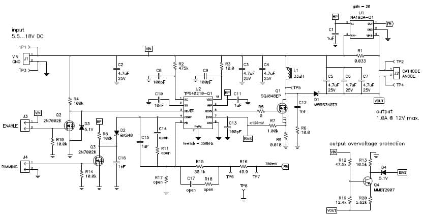 PMP5582, Input voltage referenced Boost LED-Driver