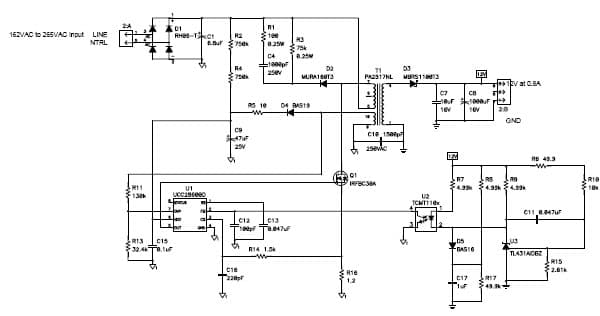 PMP4567, Isolated Flyback 12V@0.8A