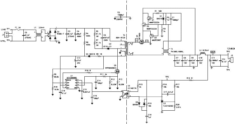 PMP4820, 85VAC-265VAC Input,12V/3A Output Green-Mode Synchronous Flyback