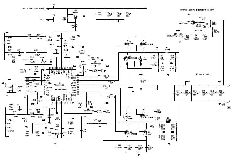 PMP4693, Two phase sync buck 13.5V@20A