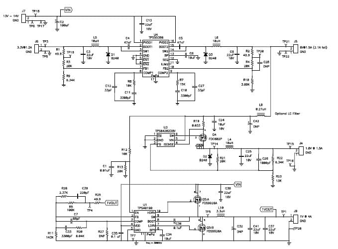 PMP4848.3, Dual Buck (1.8V @ 1.5A)