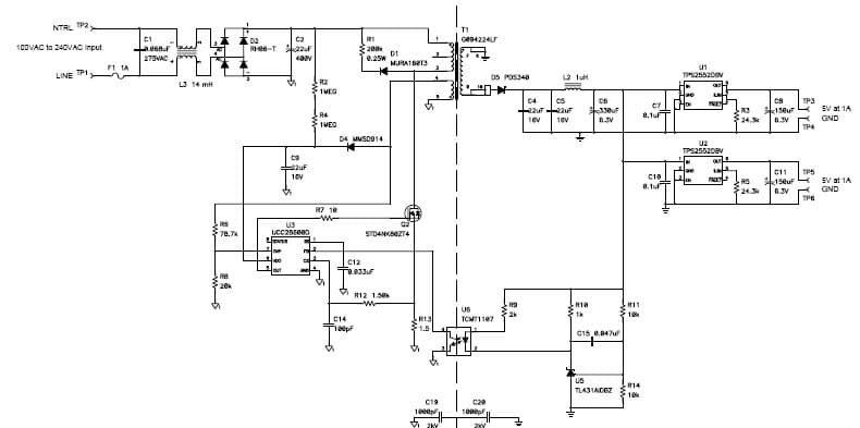 PMP5085, 85VAC-265VAC Input,5V/2A Dual USB Phone Charger