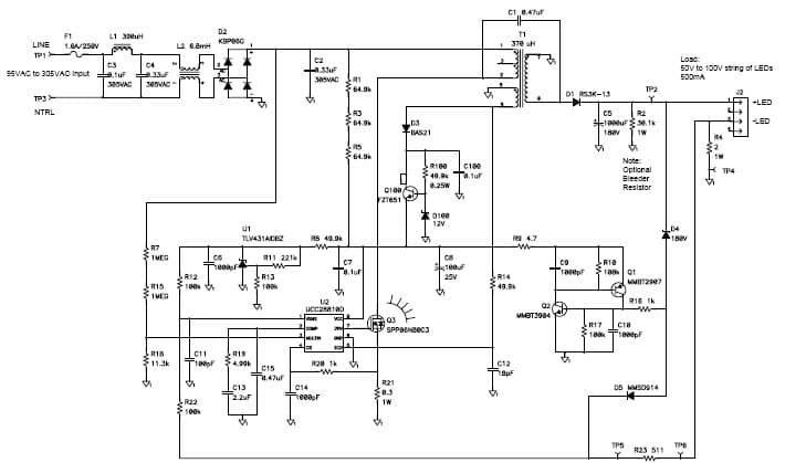 PMP5112, 95VAC-305VAC Input,50W SEPIC-PFC LED Driver