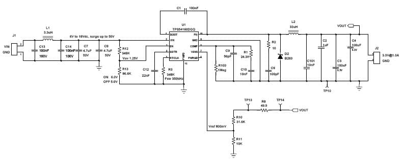 PMP5701, Non sync buck 3.3V@1A