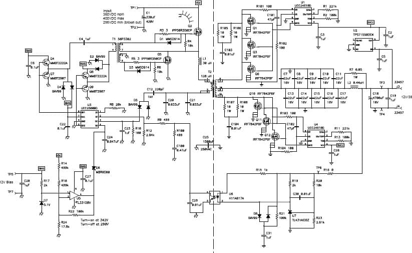 PMP5967, 400VDCin,12V@460W,LLC with Synchronous Rectifiers