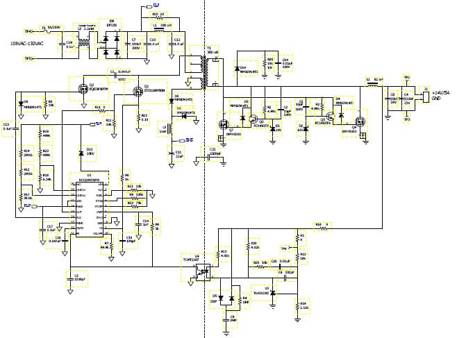 PMP6661, 120VAC Input 14V/5A Active Clamp forward