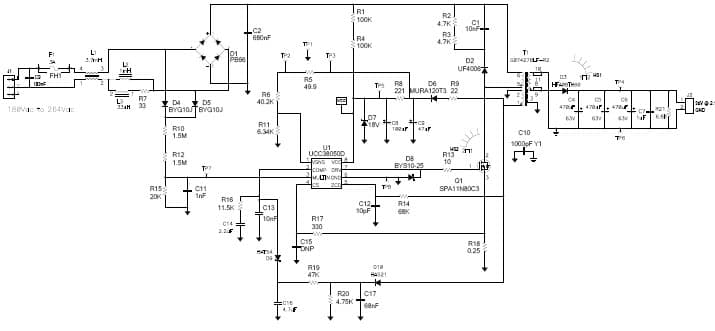 PMP2614, 70W PFC Transition Mode Flyback