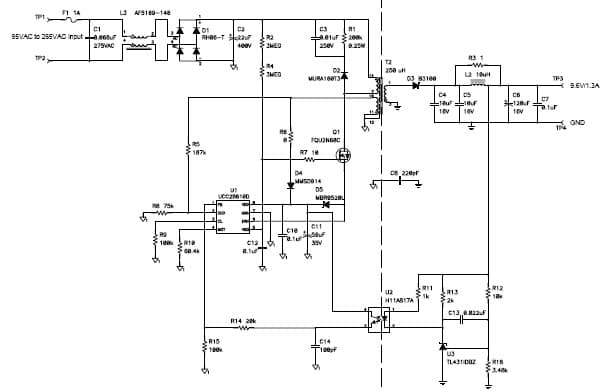 PMP4736, 9.6V/1.3A Universal AC Input Reference Design Using UCC28610