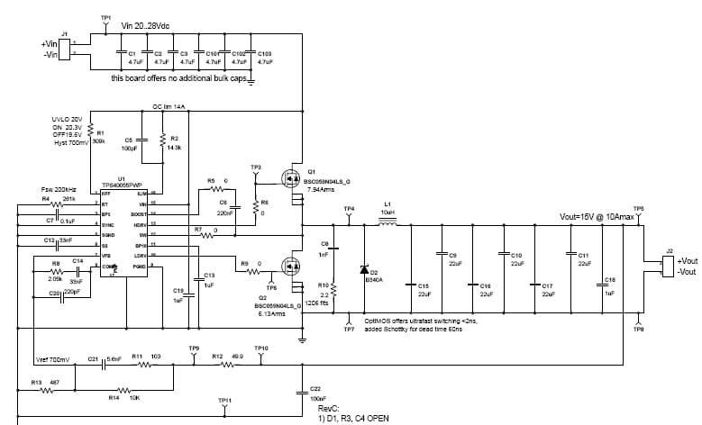 PMP7051.1, Reference Design Using TPS40055 15V Buck Converter