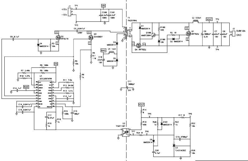 PMP4751, 55V-90VDC Input, 5V/10A Active Clamp forward Reference Design