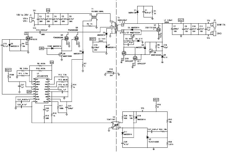 PMP6942, 18V-36V Input 6V/100W 95% Efficient Active Clamp forward