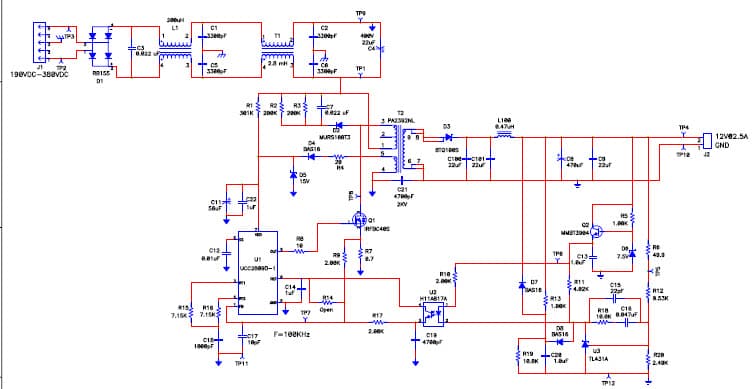 PMP3020, Isolated Fly Back 12V@2.5A