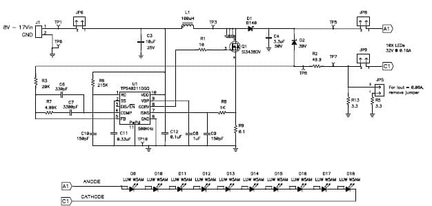 PMP5451, Boost 32V@0.15A for LED Driver for Magnifiers