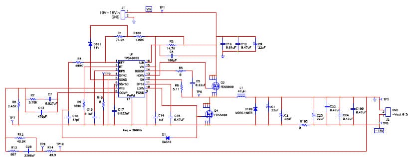 PMP3143, Buck-Boost for IGBT Drivers -15V@500mA