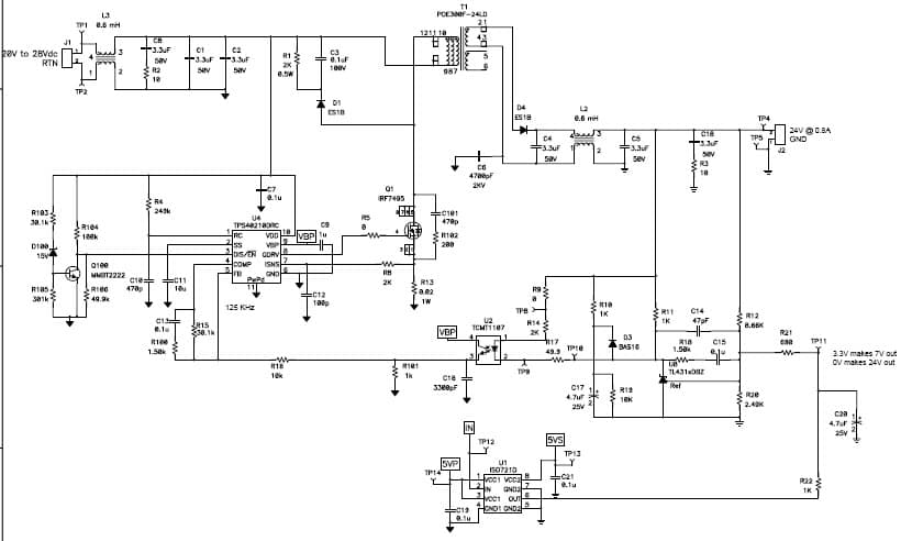 PMP5083, Isolated Flyback (24V @ 0.8) for Ultrasound Applications