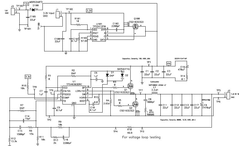 PMP5140, Sync Buck (1.2V@10A off 12V or 3.3V) for Power MUX