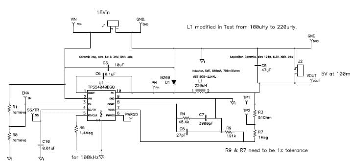 PMP5185, Buck for wireless charging (5V @ 100mA)