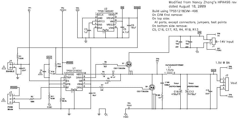 PMP5368, Sync Buck (1.05V @ 8A, 1.5V @ 8A) for Intel uP