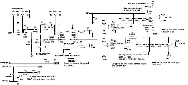 PMP5032, Sync Buck (1.8V@20A) for the TPS40303