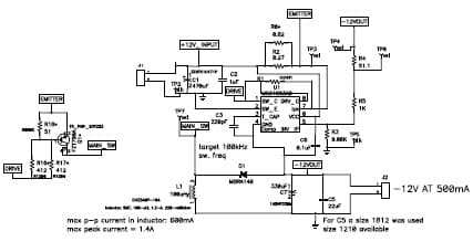 PMP1281, Boost (-12V @ 300mA)