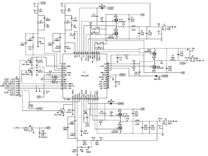 PMP1490.1, Sync Buck for Industrial (3.3V @ 4A)