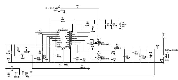 PMP1583.3, Sync Buck, Buck Reference Design for Satellite Modem (2.5V @ 1.1A)