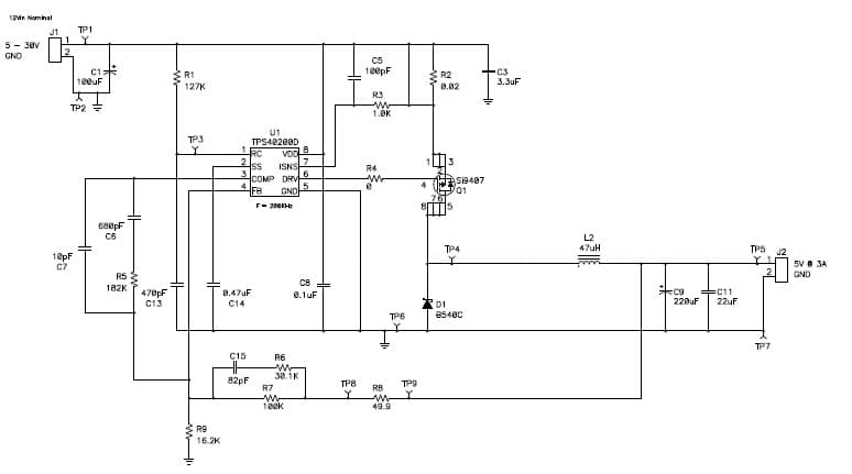 PMP1604, Buck for Wireless Radio Base Station (5V @ 3A)