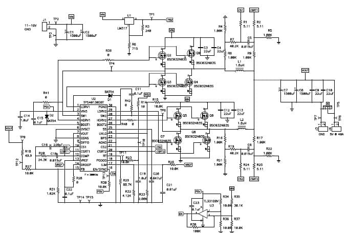 PMP1666, Multiphase for Handset Power Supply (5V @ 40A)