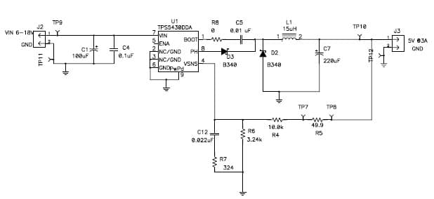 PMP1692, Buck for USB Hub (5V @ 3A)