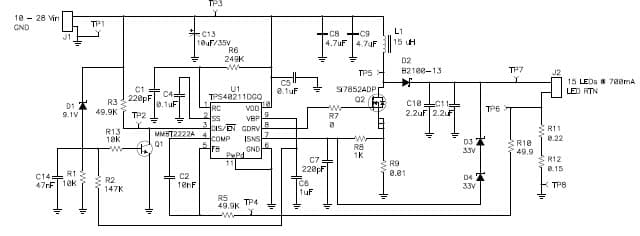 PMP3543, 15 series Driver (700mA@50) for Solar Street Lighting