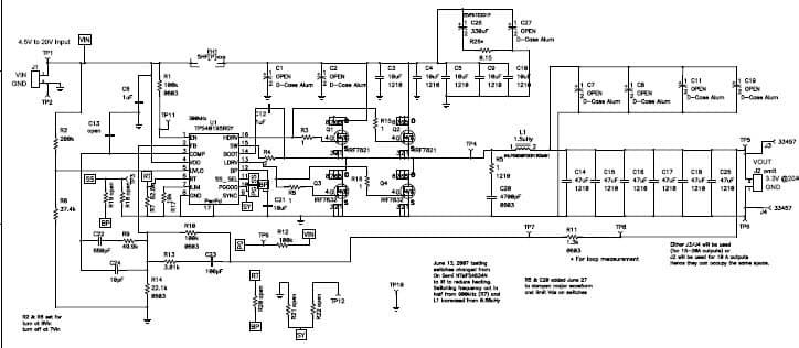 PMP2491, Sync Buck (3.3V@20A) Reference Design