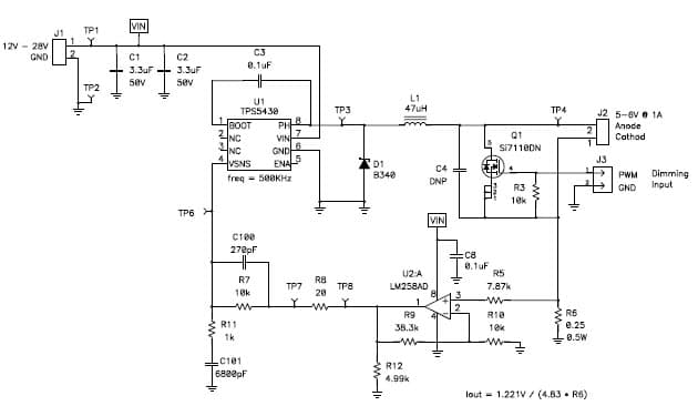 PMP4222, LED Driver 6V@1A