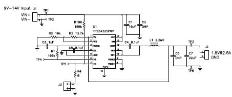 PMP4246, 12V Input, 1.8V-5V Adjustable Output at 3A, Sync Buck