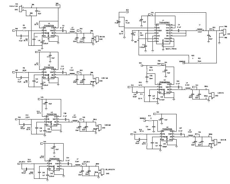 PMP6638, Multiple sync buck regulators for set top box system power