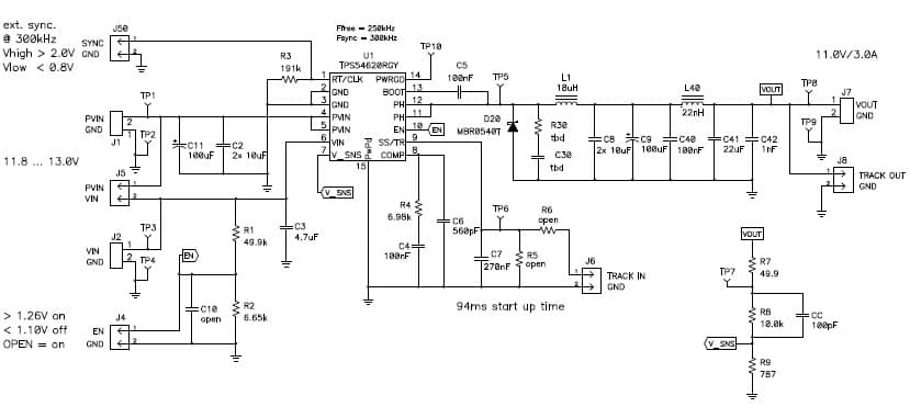 PMP4681.3, Reference Design Using TPS54620 11.0V @ 3.0A Buck Converter