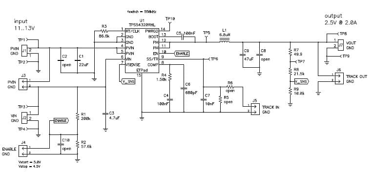 TPS54320 - 2.5V @ 2.0A