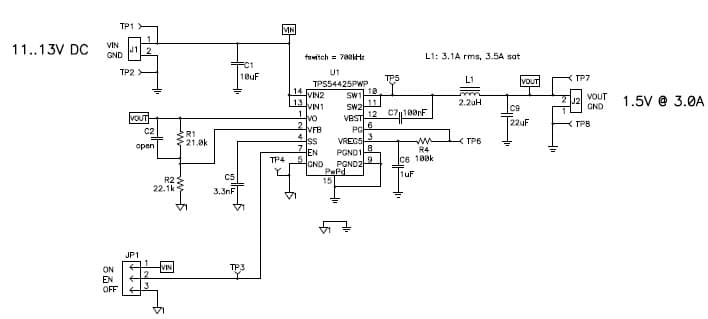 PMP5619.2, 11-13V, 1.5V @ 3A Reference Design