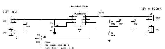 PMP5670.3, 3.3V, 1.5V @ 500mA Reference Design