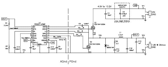 TPS53114, PoL, 1.0V@3A