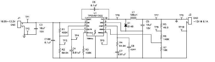 PMP7330, Positive 12V to -12V @ 0.1A Buck-Boost Converter Reference Design