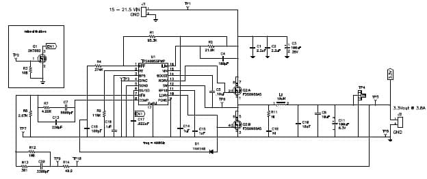 PMP1386.1, Sync Buck for Two Way Satellite Internet (3.3V @ 3.8A)