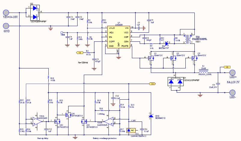 PMP7757, Non sync buck controller Reference Design with 32 to 36V input and 30V @ 6A output