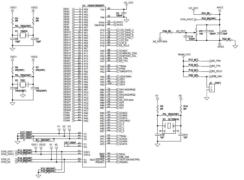 R0K438099S000BE, Renesas Starter Kit based on H8 Family, H8/300H Super Low Power MCU Series