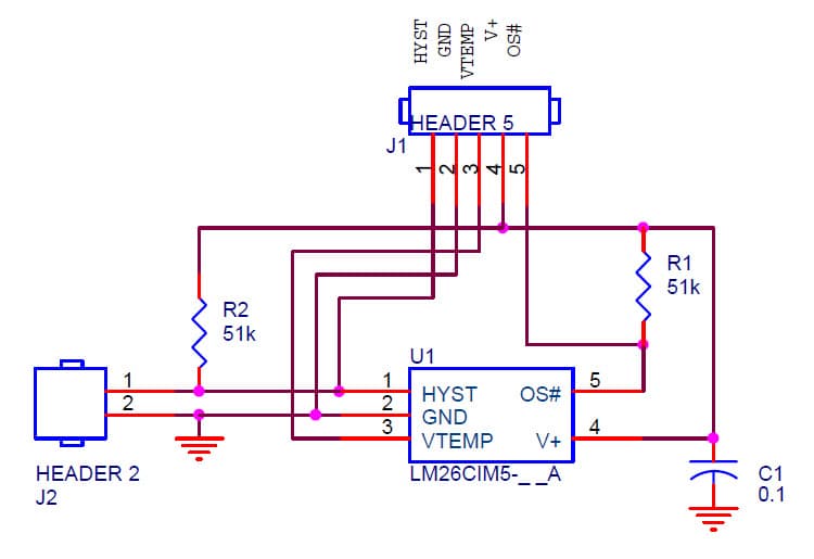 LM26EVAL-XPA/NOPB, Evaluation Board for LM26CIM5-XPA Low-Power Thermostat Comprised of an Internal Reference, DAC, Temperature Sensor