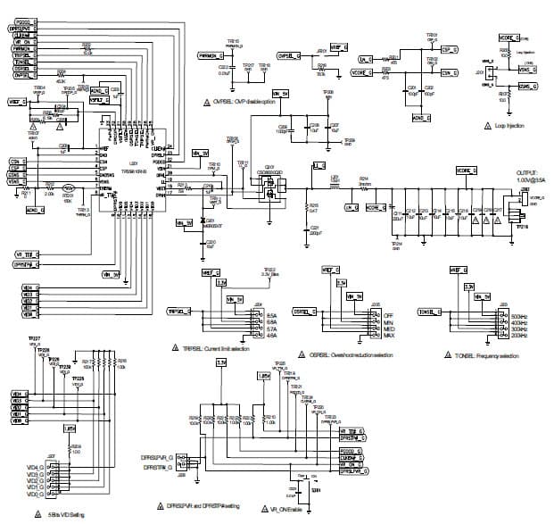 TPS59610EVM-675, Evaluation Board using TPS59610 Single Phase, D-CAP+ Sync Buck Controller