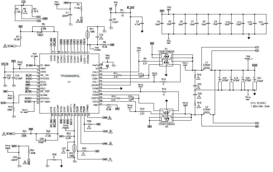 TIDA-00020, Intel IMVP7 2nd Generation Core Mobile (Core i7) Power Management Reference Design