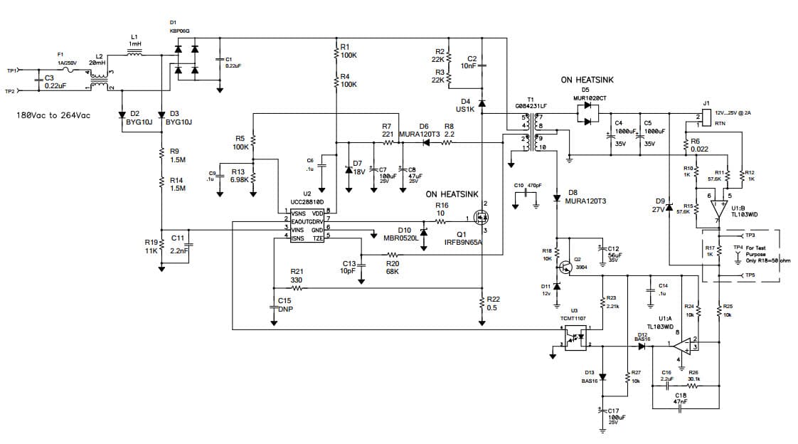 PMP5560, 25V @ 2A PFC Flyback